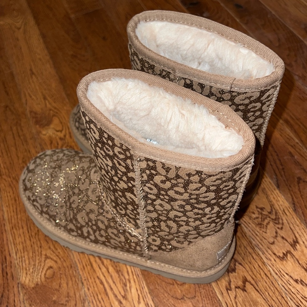 Girls UGG boots sparkly cheetah